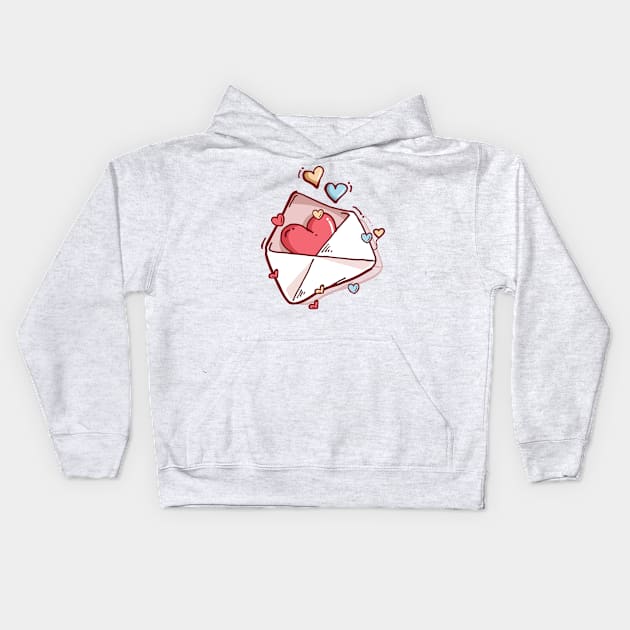 Valentine Day! Love Letter Kids Hoodie by lolisfresh